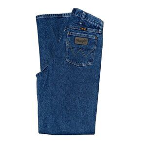 Wrangler George Straight 13MGSHD Mens Jeans 33 34 Straight Leg Medium Wash Blue